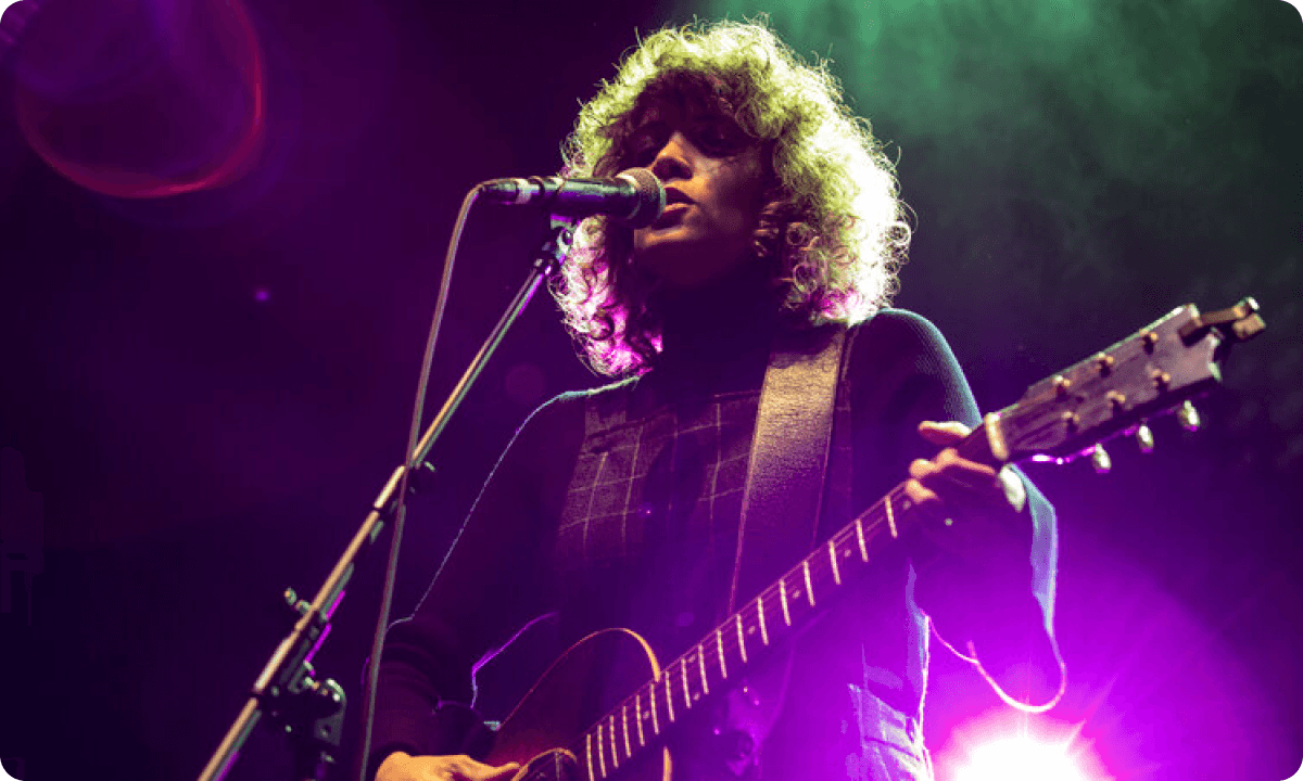 Musician performing at a concert