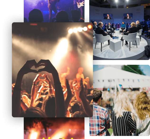 Collage of event photographs